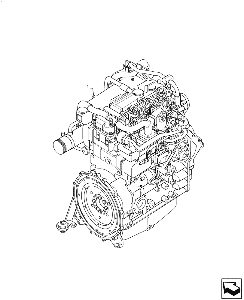 Схема запчастей Case DV210D - (10.001.AD) - ENGINE ASSEMBLY (10) - ENGINE