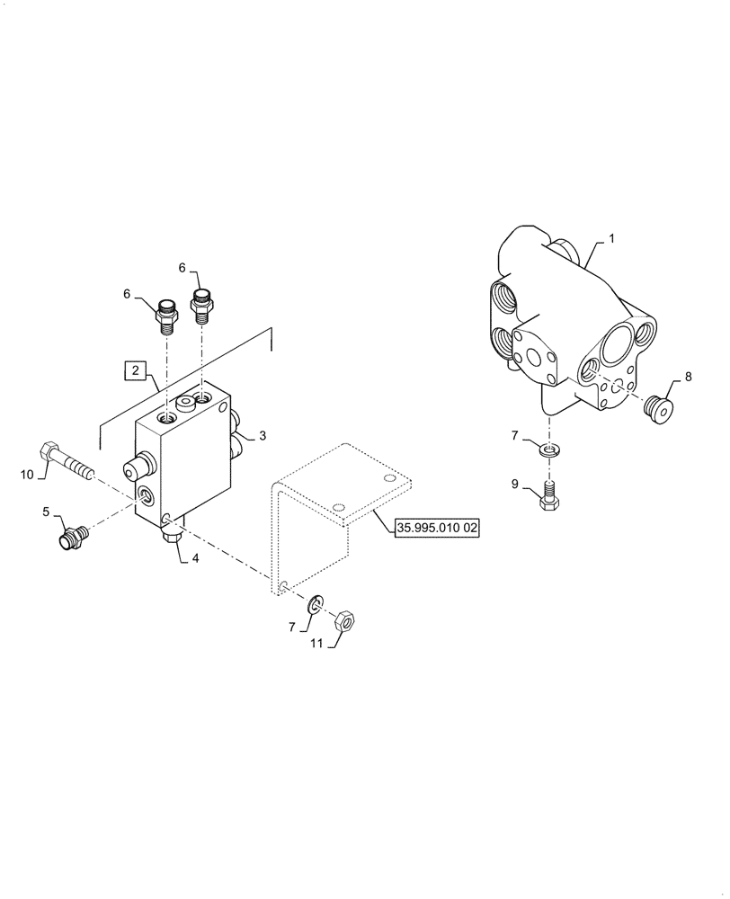 Схема запчастей Case SV208D - (35.995.010[03]) - HYDRAULIC VALVE (35) - HYDRAULIC SYSTEMS