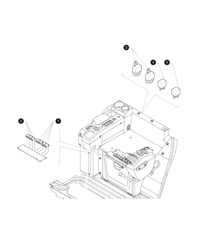 Схема запчастей Case CX37C - (05.100.04[03]) - MAINTENANCE PARTS - FUSES (05) - SERVICE & MAINTENANCE