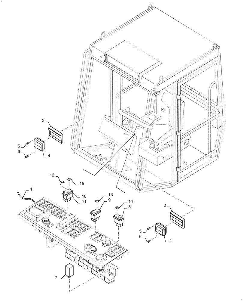 Схема запчастей Case SV208D - (55.404.010[01]) - TURN SIGNAL (55) - ELECTRICAL SYSTEMS