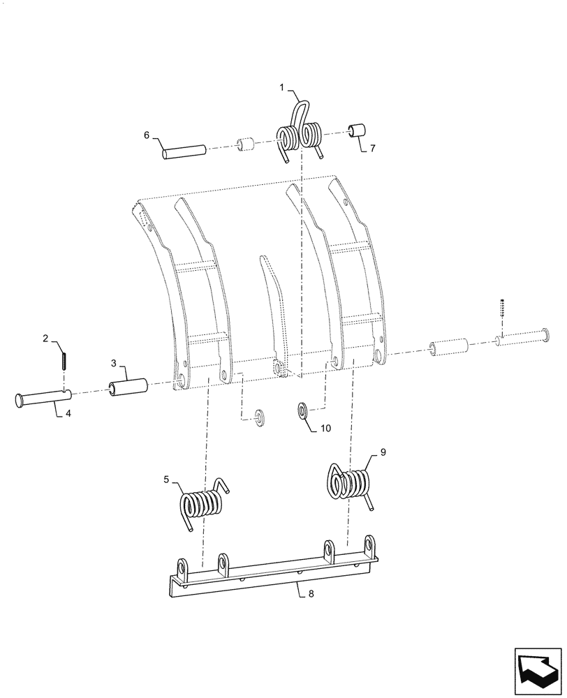 Схема запчастей Case SR175 - (95.088.SPA[01]) - SNOW PUSHER ATTACHMENT, HEAVY DUTY MOLDBOARD COMPONENTS (95) - CE ATTACHMENTS