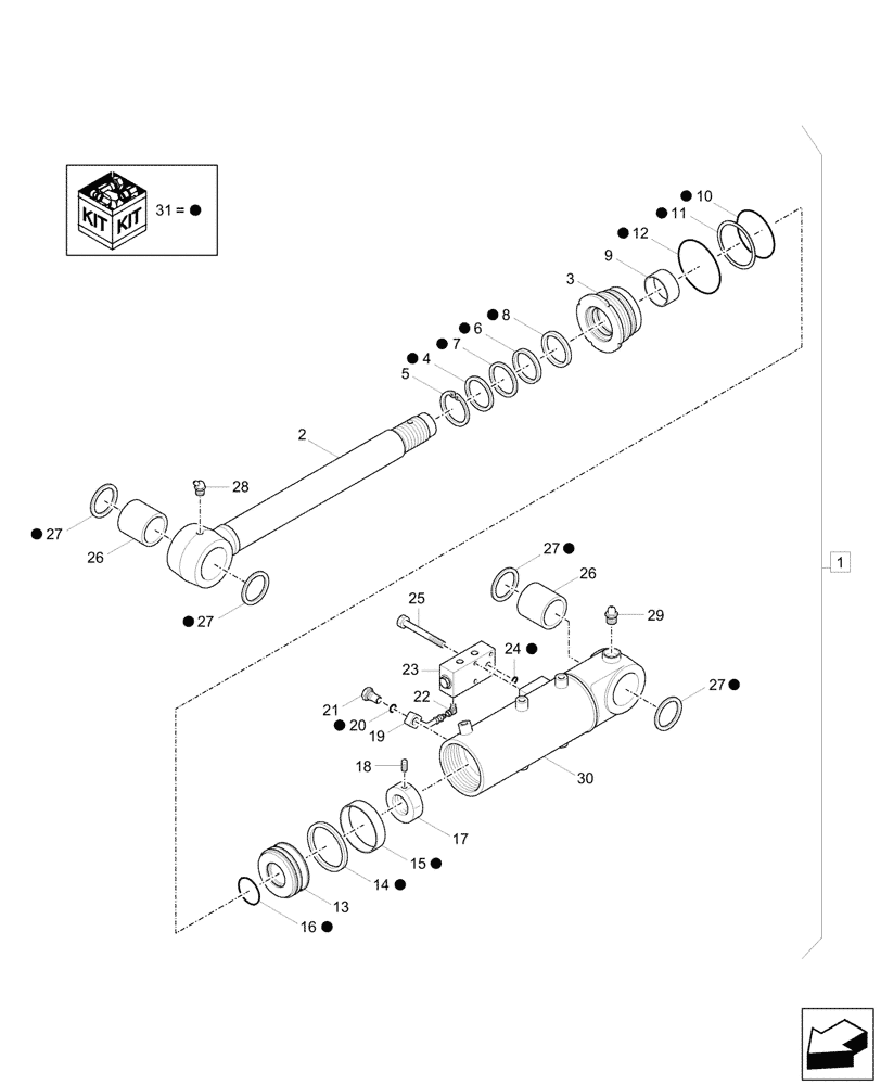 Схема запчастей Case CX37C - (35.741.020) - VAR - 747066 - DOZER BLADE, HYDRAULIC CYLINDER, SAFETY VALVE, COMPONENTS (35) - HYDRAULIC SYSTEMS