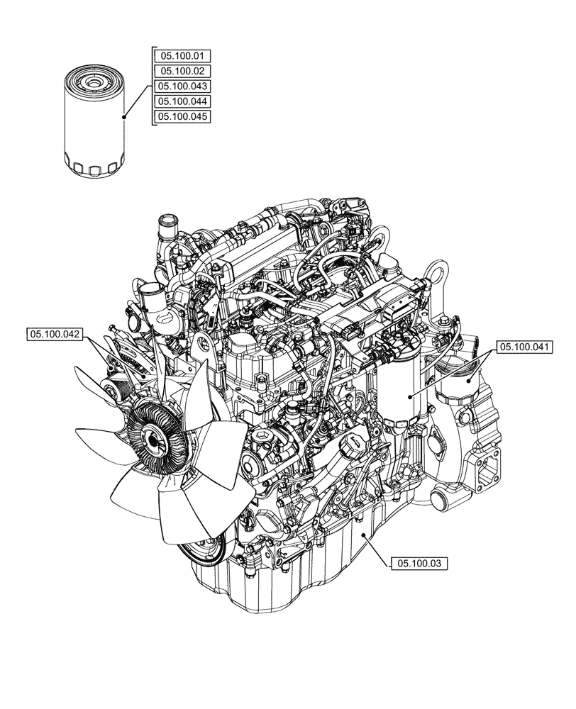 Схема запчастей Case 590SN - (00.000.05) - PICTORIAL INDEX - SERVICE & MAINTENANCE (00) - GENERAL & PICTORIAL INDEX