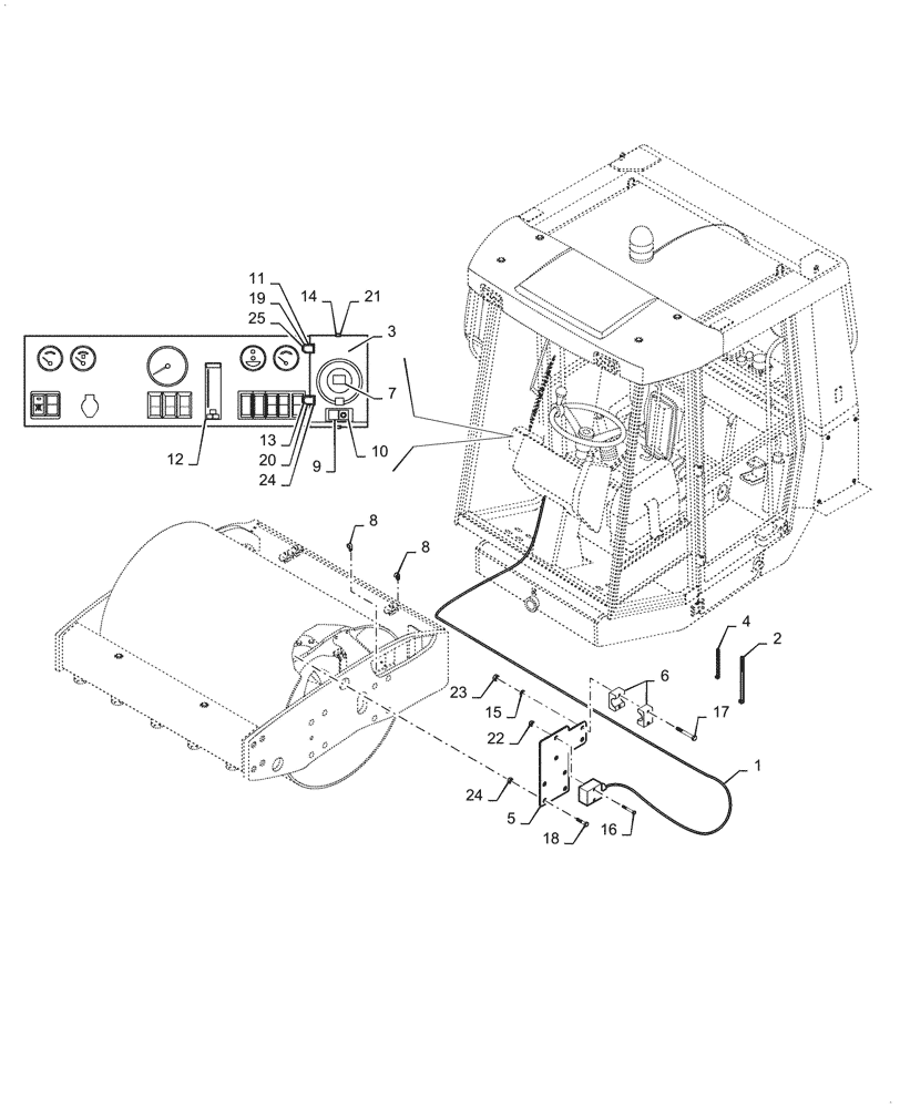 Схема запчастей Case SV208D - (55.952.020[01]) - COMPACTION MEASURING - ACI ECO (55) - ELECTRICAL SYSTEMS