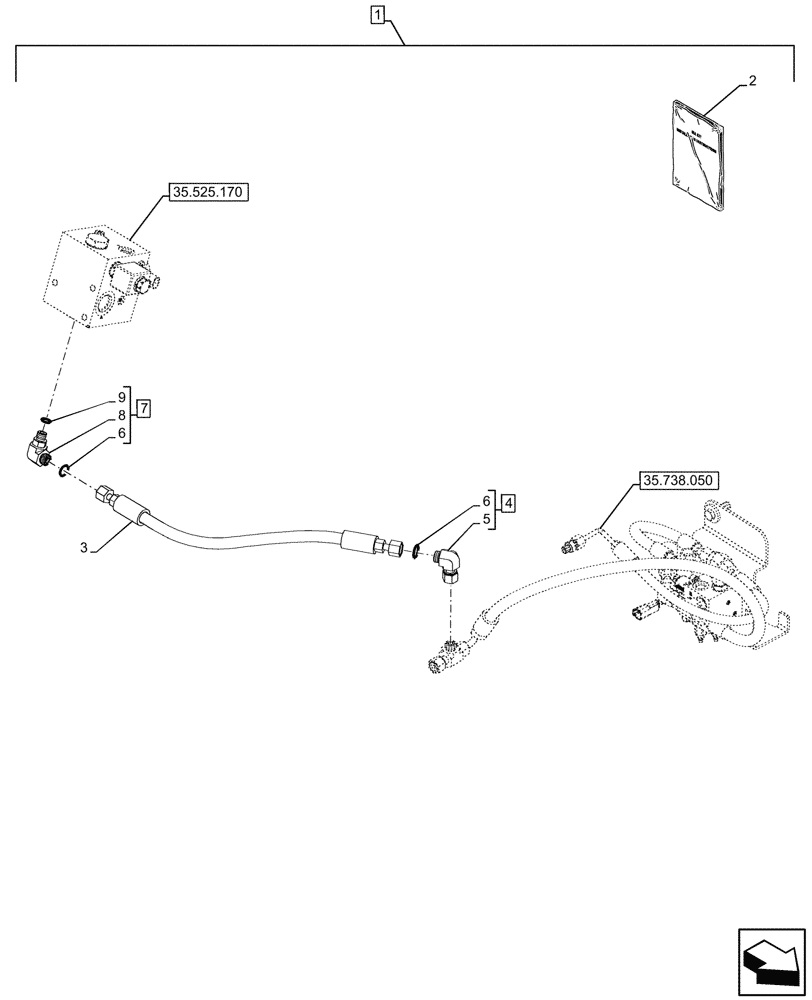 Схема запчастей Case 590SN - (88.100.35[04]) - DIA KIT, UNI-DIRECTIONAL, W/ EXTENDABLE DIPPER (88) - ACCESSORIES