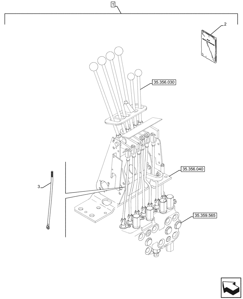 Схема запчастей Case 580SN WT - (88.100.35[15]) - DIA KIT, CONVERSION 2 LEVER TO FOOT SWING, ROD (88) - ACCESSORIES