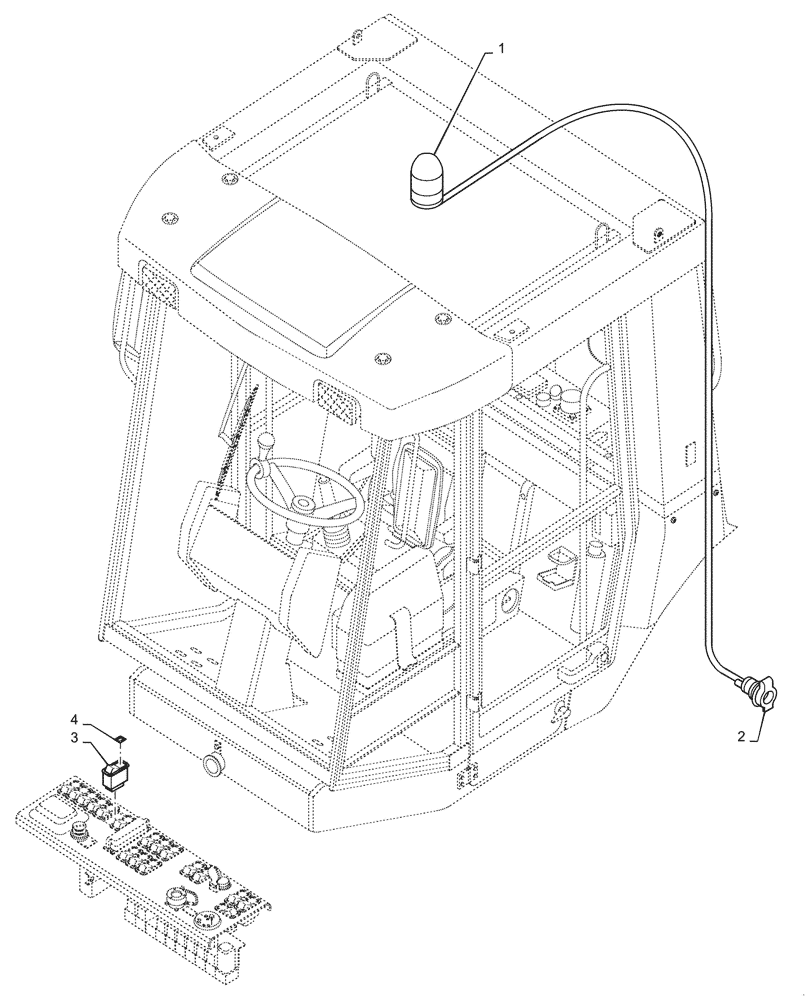 Схема запчастей Case SV208D - (55.404.030[01]) - ROTATING BEACON (55) - ELECTRICAL SYSTEMS