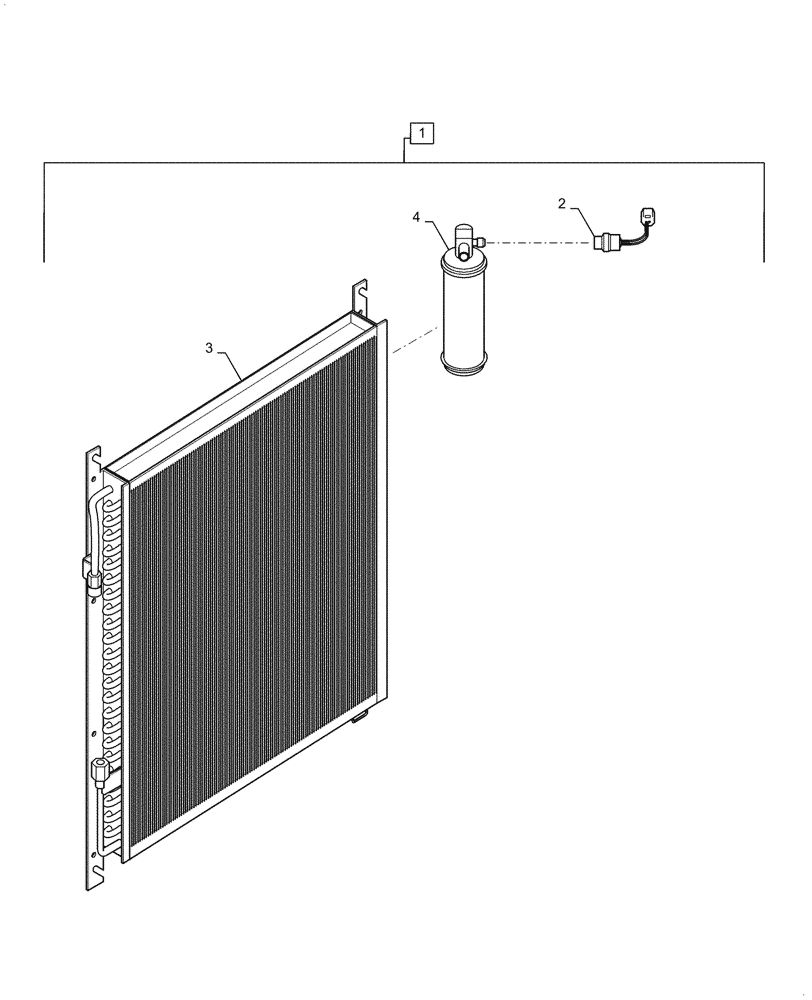 Схема запчастей Case SV208D - (50.200.010[04]) - AIR CONDITIONER, CONDENSER, RECEIVER-DRYER (50) - CAB CLIMATE CONTROL