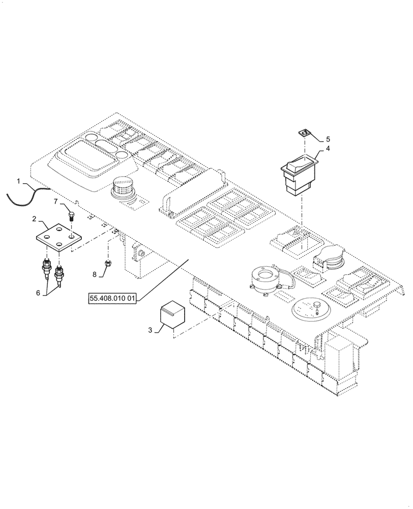 Схема запчастей Case SV208D - (55.525.010[01]) - DRUM, SLIP, ELECTRICAL (55) - ELECTRICAL SYSTEMS