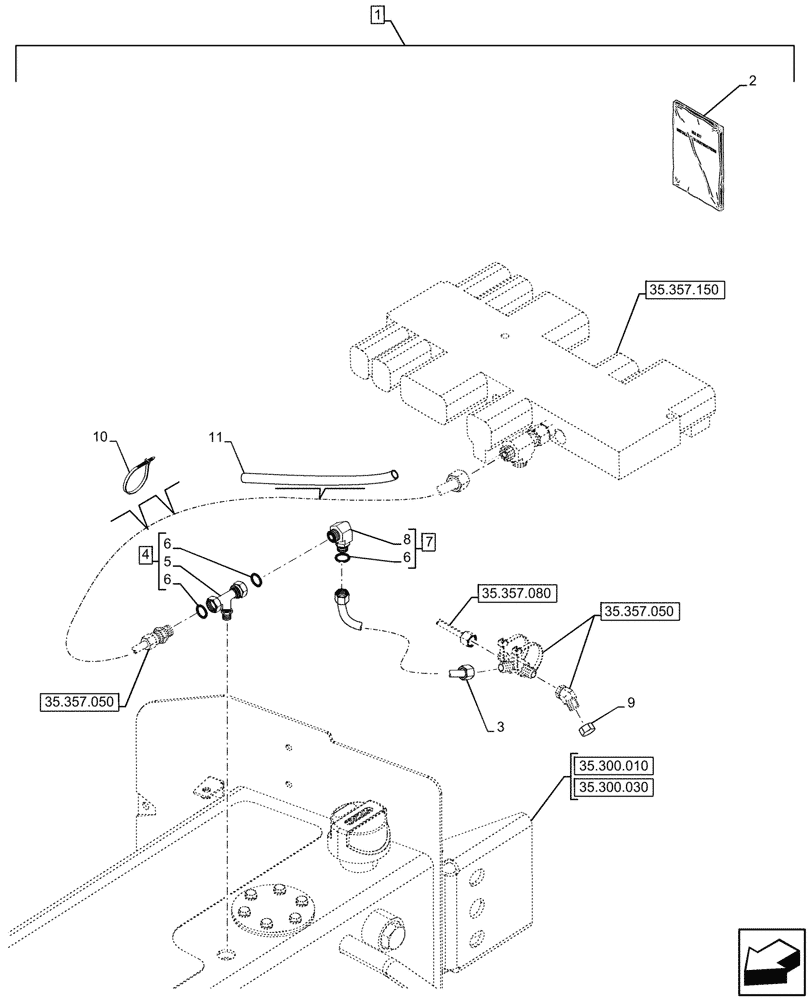 Схема запчастей Case 580N EP - (88.100.35[18]) - DIA KIT, FIELD SERVICE TLB PLT VIBRATION (88) - ACCESSORIES