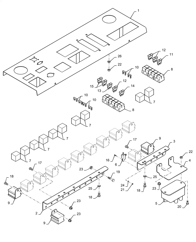 Схема запчастей Case SV208D - (55.408.010[02]) - INSTRUMENT PANEL (55) - ELECTRICAL SYSTEMS