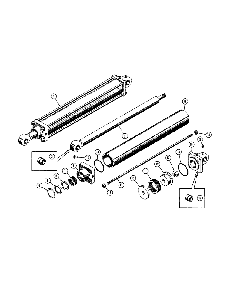 Схема запчастей Case 600 - (282) - HYDRAULIC CYLINDER ASSEMBLY (07) - HYDRAULIC SYSTEM