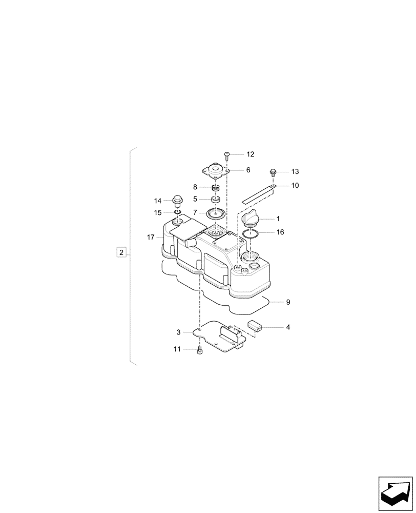 Схема запчастей Case CX33C - (10.101.020) - CYLINDER HEAD, COVER (10) - ENGINE