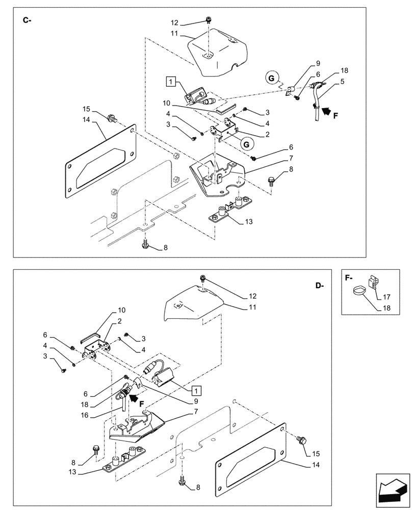 Схема запчастей Case CX750D RTC - (55.530.040) - VAR - 488055 - SIDE CAMERA (55) - ELECTRICAL SYSTEMS