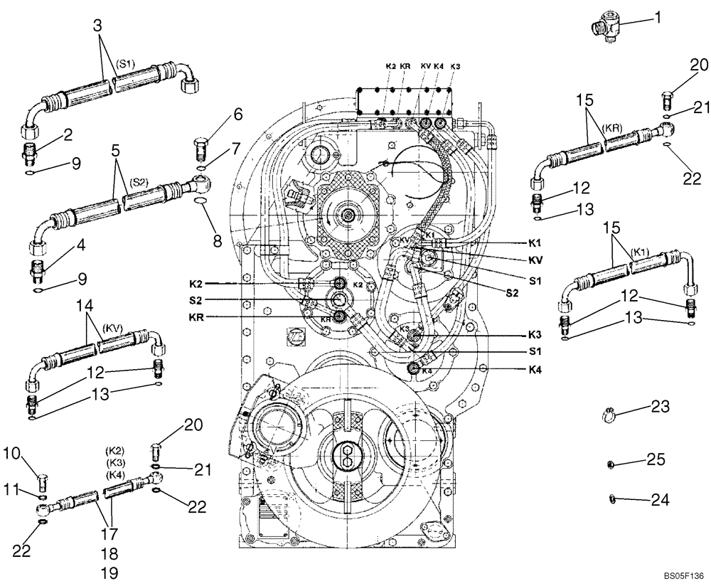 Схема запчастей Case 921C - (06-18) - TRANSMISSION - LUBRICATION (06) - POWER TRAIN