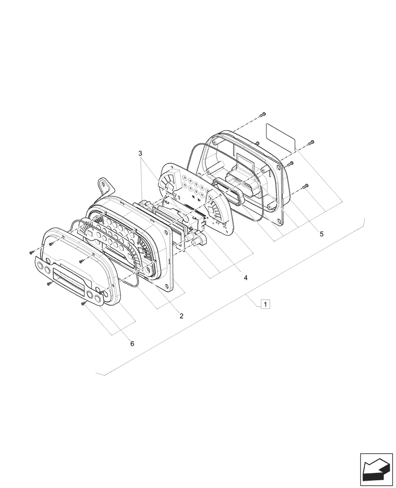 Схема запчастей Case CX33C - (55.512.030) - INSTRUMENT CLUSTER, COMPONENTS (55) - ELECTRICAL SYSTEMS