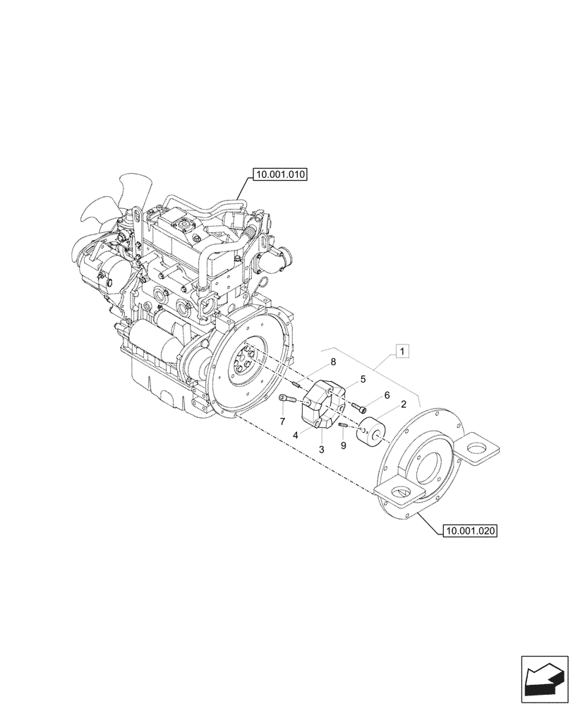 Схема запчастей Case CX33C - (10.114.010) - HYDRAULIC PUMP, COUPLER (10) - ENGINE