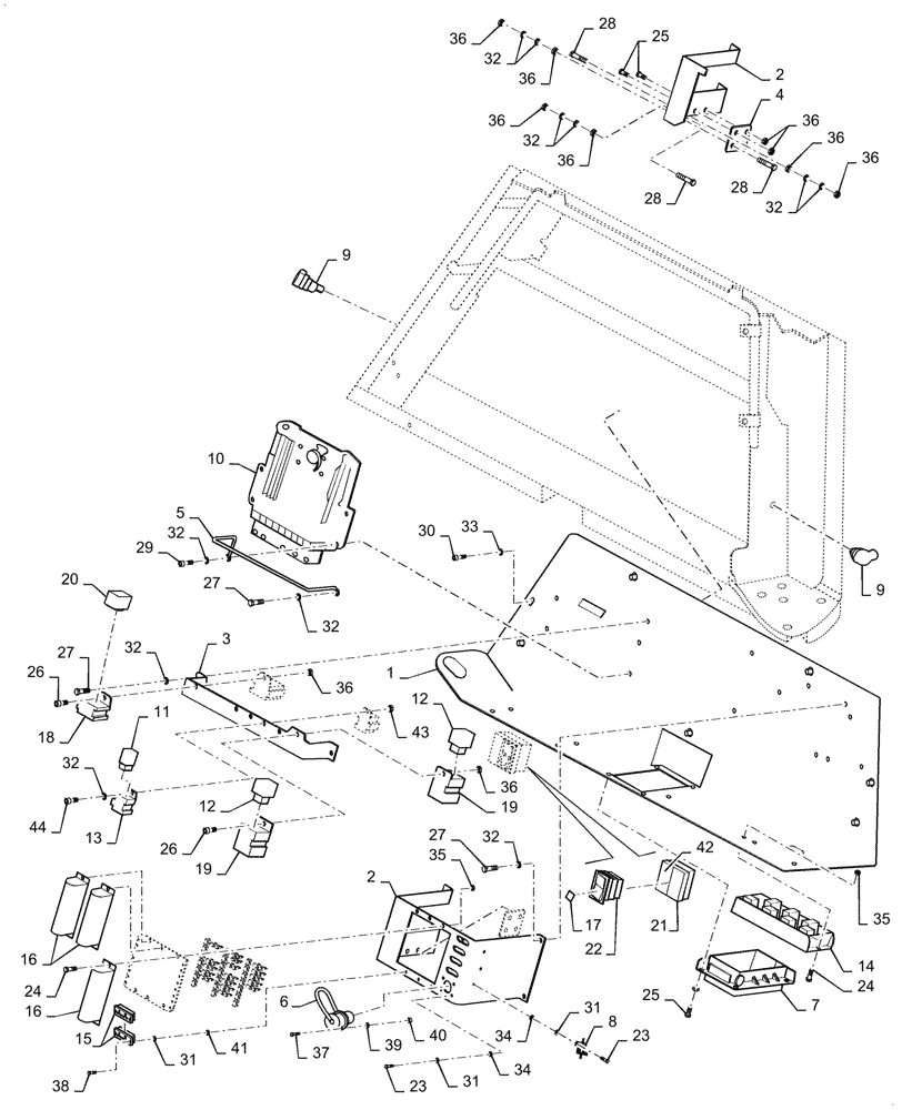 Схема запчастей Case DV209D - (55.100.DO[02]) - CAB FUSE HOLDER (55) - ELECTRICAL SYSTEMS