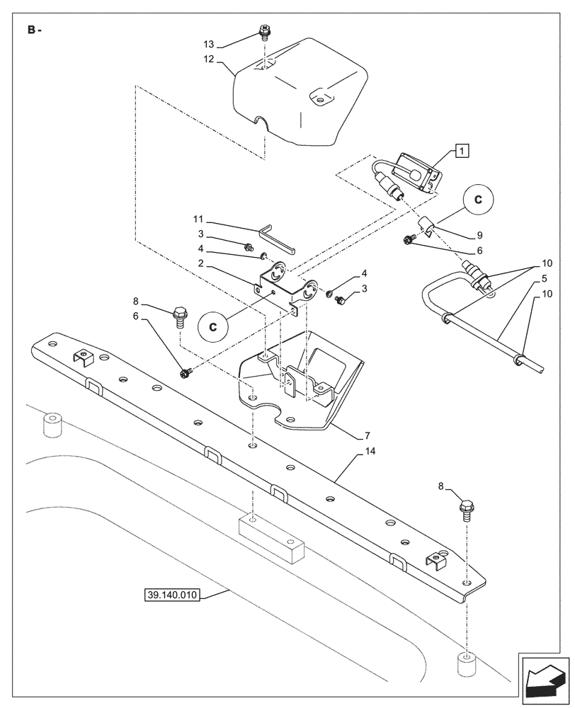 Схема запчастей Case CX750D RTC - (55.530.100) - VAR - 461504, 461560 - REAR VIEW CAMERA (55) - ELECTRICAL SYSTEMS