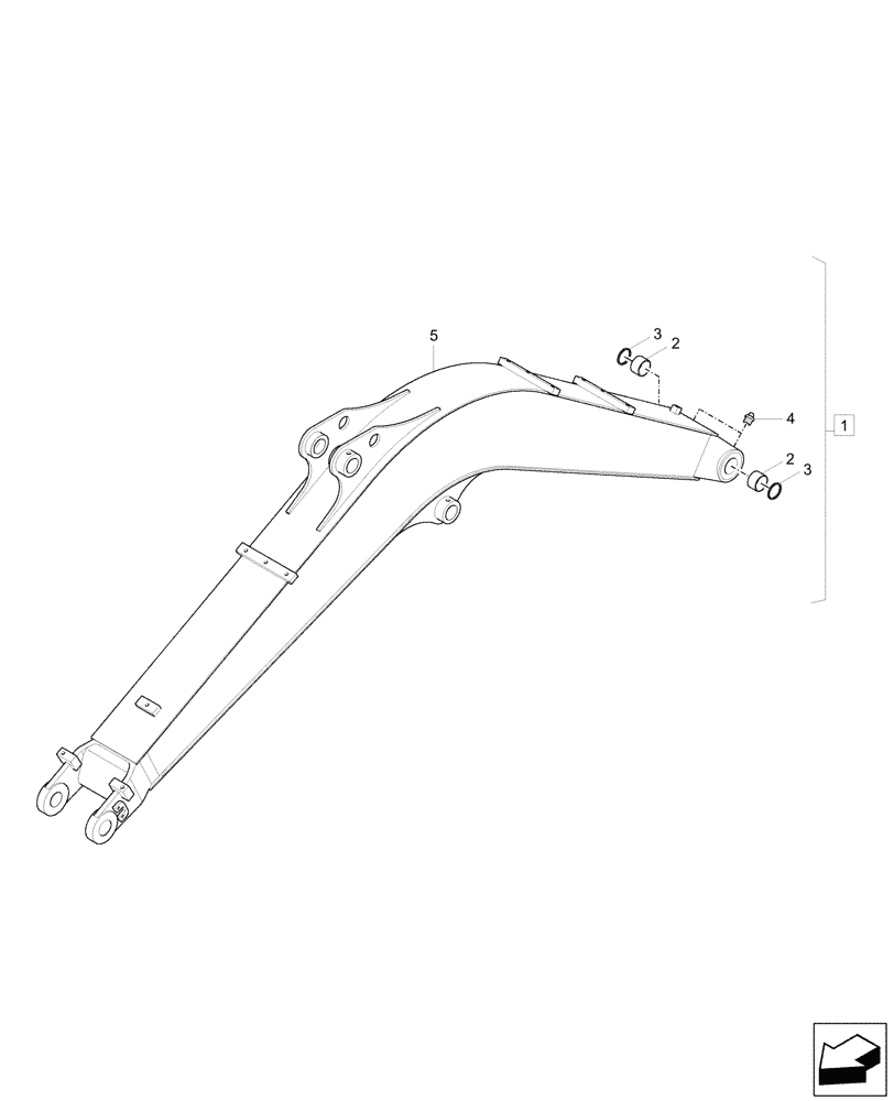 Схема запчастей Case CX33C - (84.910.010) - BOOM (2.38M) (84) - BOOMS, DIPPERS & BUCKETS