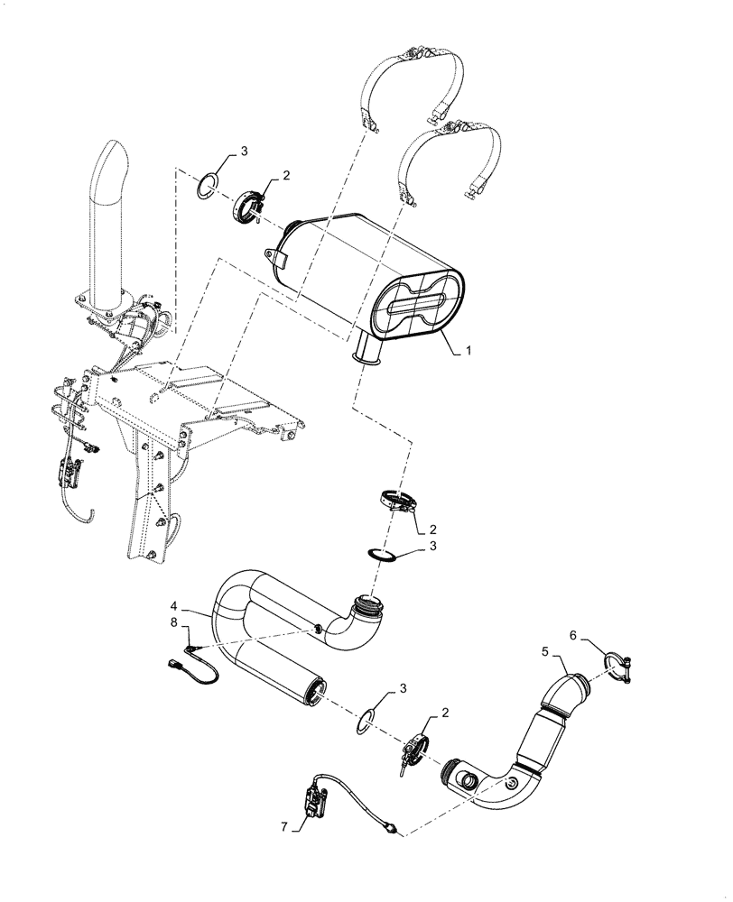 Схема запчастей Case SV340 - (10.202.010) - SCR MUFFLER (10) - ENGINE