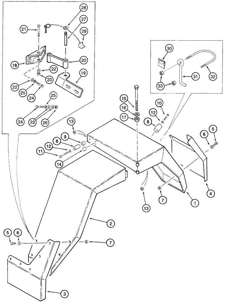 Схема запчастей Case 621C - (09-026) - FENDERS, REAR TUV, EUROPE ONLY (09) - CHASSIS