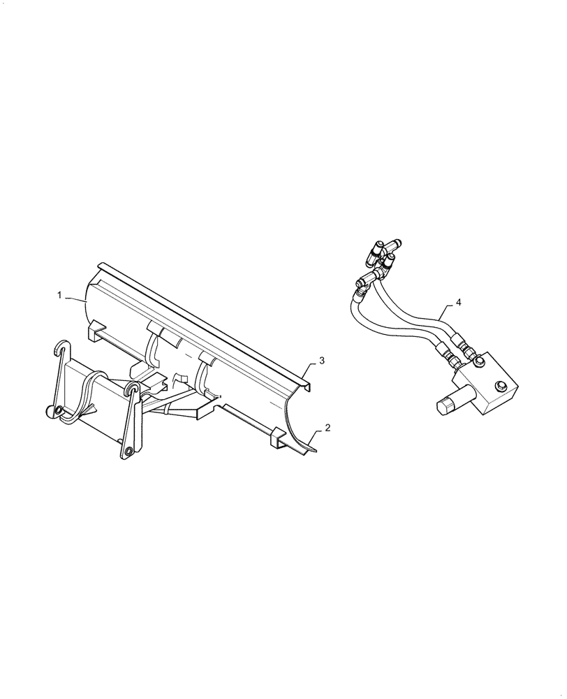 Схема запчастей Case 570N EP - (95.100.090[02]) - SNOW BLADE, 108" (95) - CE ATTACHMENTS