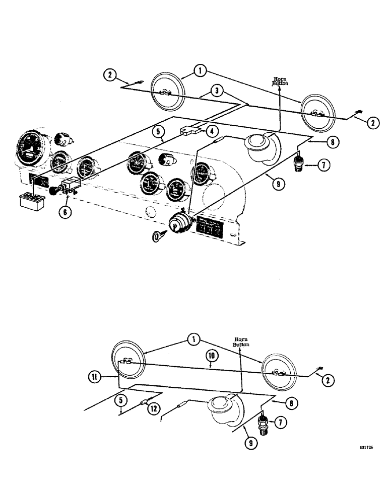 Схема запчастей Case W8B - (082) - FRONT LIGHTS AND WIRING, GAS AND DIESEL ELECTRICAL SYSTEMS (06) - ELECTRICAL SYSTEMS