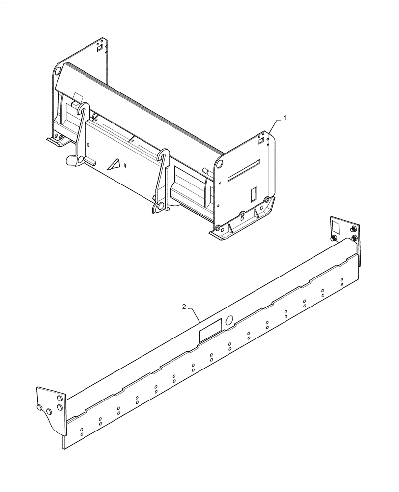 Схема запчастей Case 570N EP - (95.100.090[03]) - SNOW BLADE, 120" (95) - CE ATTACHMENTS