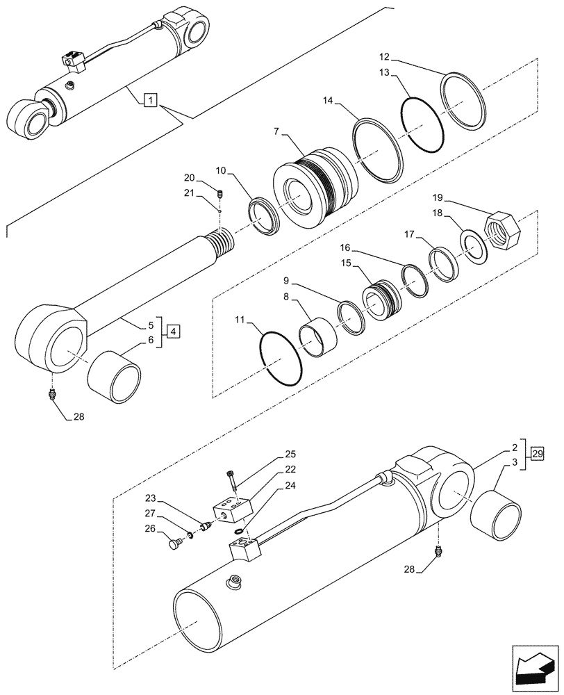 Схема запчастей Case CX750D RTC ME - (39.140.080) - VAR - 481263 - HYDRAULIC CYLINDER, COUNTERWEIGHT, COMPONENTS (39) - FRAMES AND BALLASTING