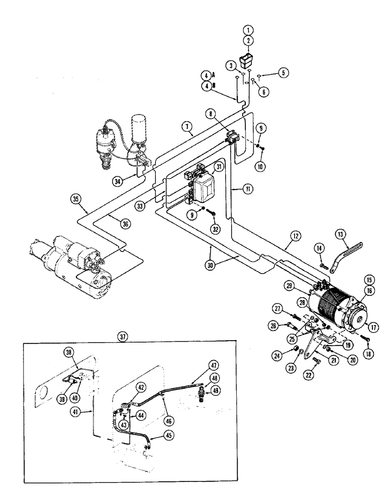 Схема запчастей Case W9A - (062) - ALTERNATOR SYSTEM (OPTIONAL), A18498 MANIFOLD PREHEATER KIT, (04) - ELECTRICAL SYSTEMS