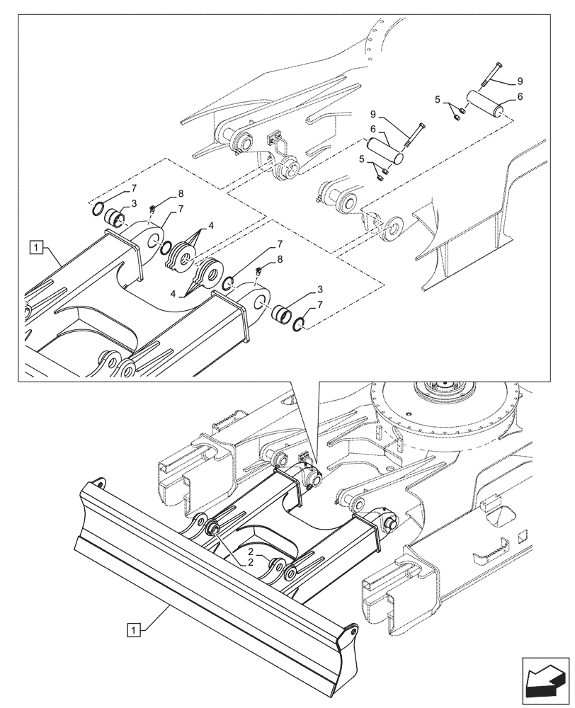 Схема запчастей Case CX245D - (86.110.030) - VAR - 956001, 956003, 956005 - BLADE (L=3.0M) (86) - DOZER