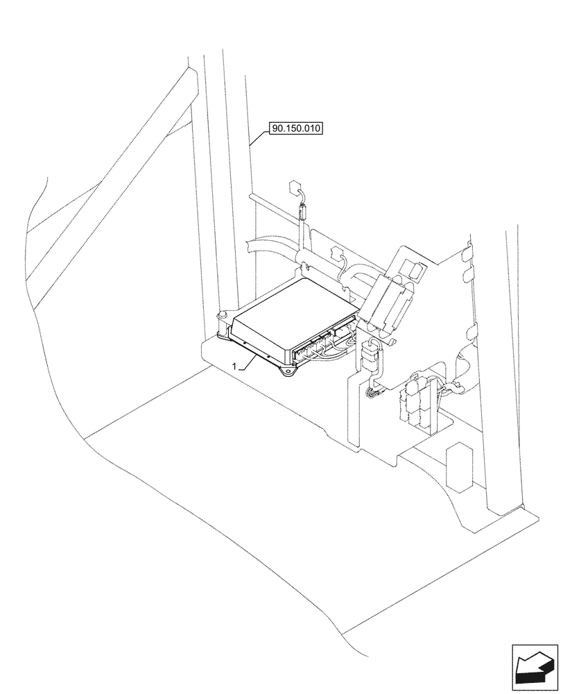 Схема запчастей Case CX245D - (55.640.010) - ELECTRONIC CONTROL UNIT (55) - ELECTRICAL SYSTEMS