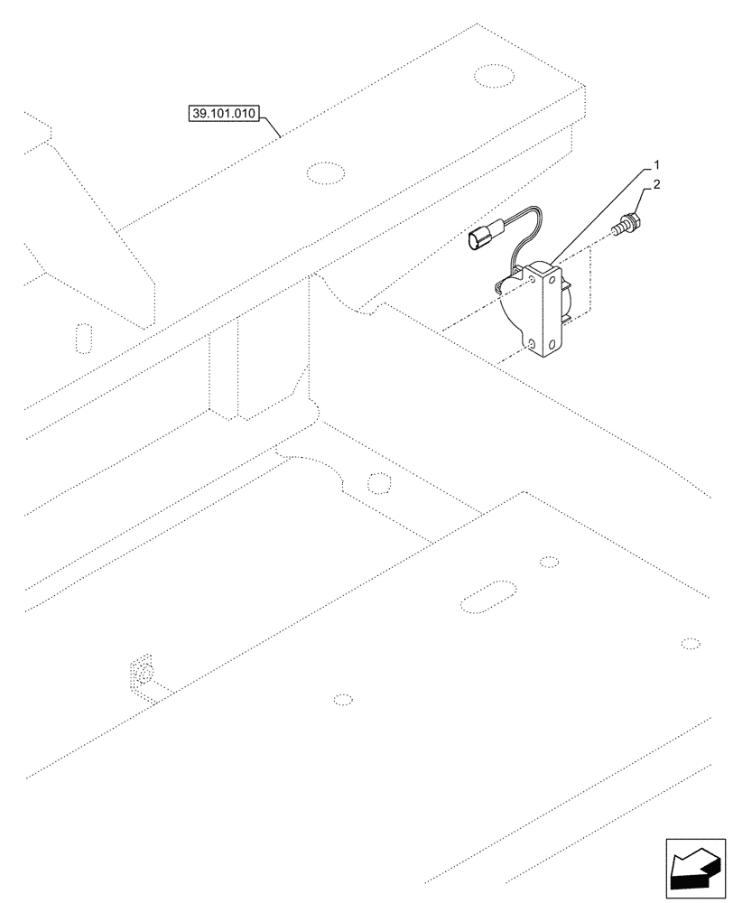 Схема запчастей Case CX245D - (55.417.010) - VAR - 781847 - REVERSE ALARM (55) - ELECTRICAL SYSTEMS