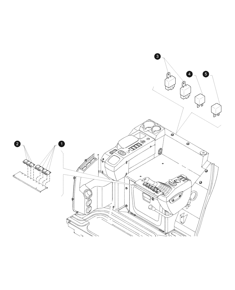 Схема запчастей Case CX33C - (05.100.04[03]) - MAINTENANCE PARTS - FUSES (05) - SERVICE & MAINTENANCE