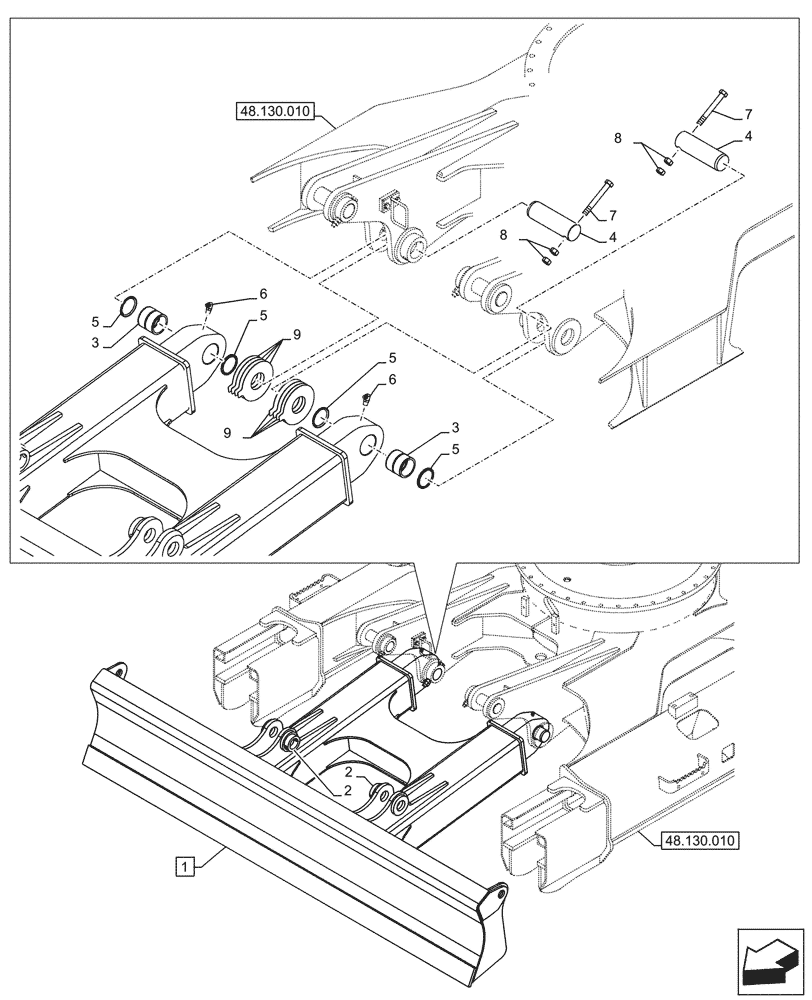 Схема запчастей Case CX245D - (86.110.040) - VAR - 956004 - BLADE (L=3.2M) (86) - DOZER