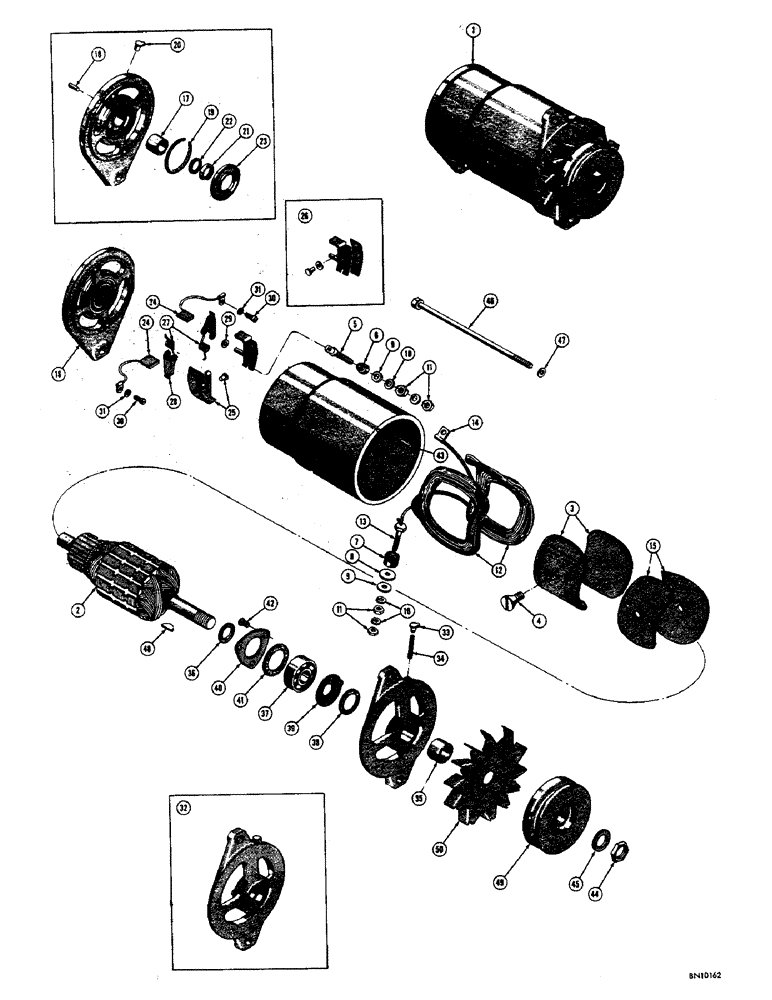 Схема запчастей Case 310F - (070) - D27034 GENERATOR - DIESEL (06) - ELECTRICAL SYSTEMS