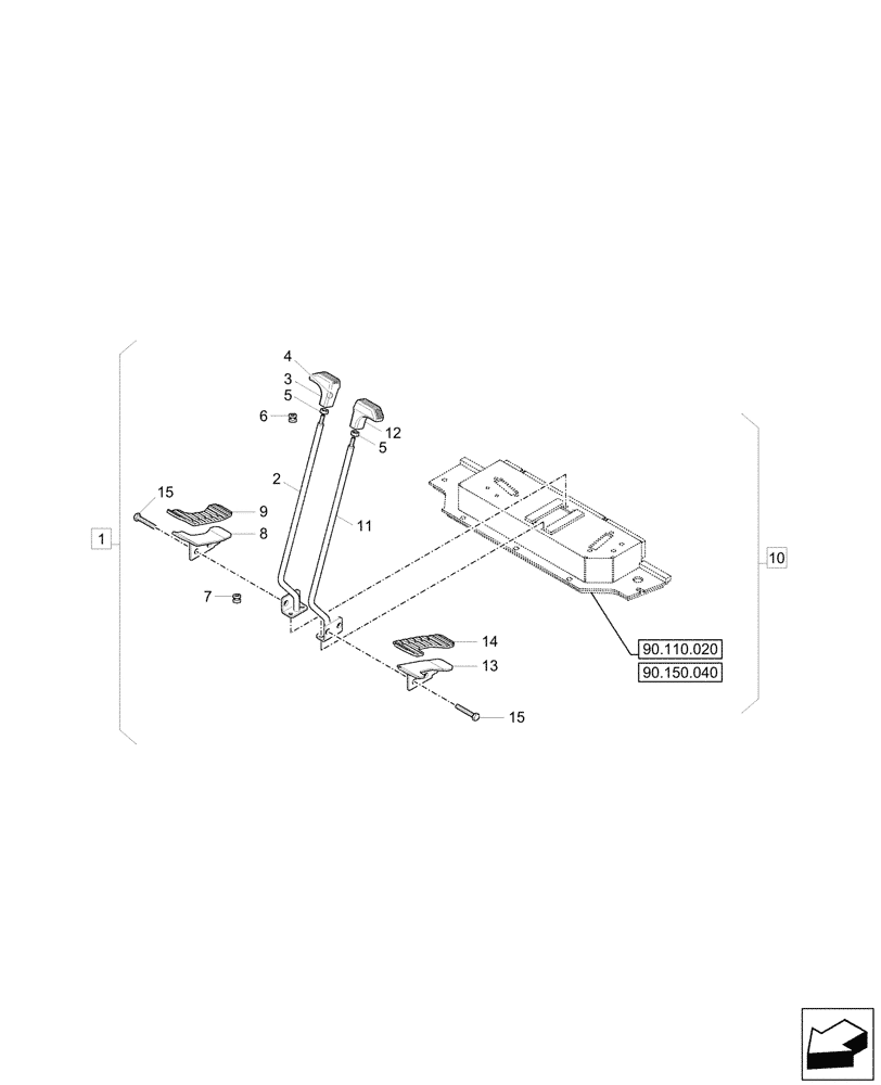 Схема запчастей Case CX37C - (35.355.010) - CONTROL LEVER (35) - HYDRAULIC SYSTEMS