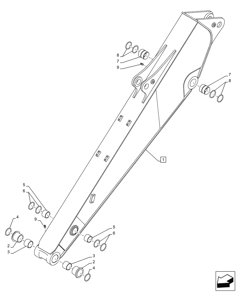 Схема запчастей Case CX245D SR LC - (84.912.010) - VAR - 481268 - ARM (L=2.9M) (84) - BOOMS, DIPPERS & BUCKETS