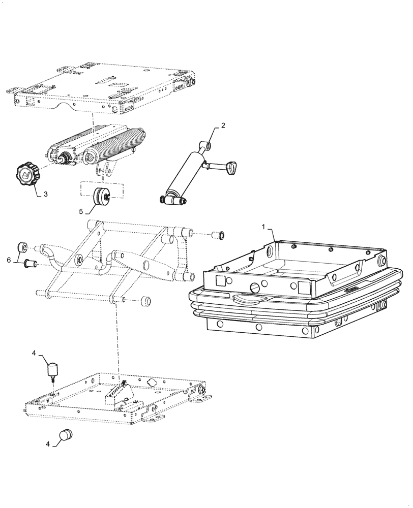 Схема запчастей Case 921G - (90.120.010[01]) - VAR - 734062, 734072 - SEAT, MECHANICAL SUSPENSION SERVICE PARTS (90) - PLATFORM, CAB, BODYWORK AND DECALS