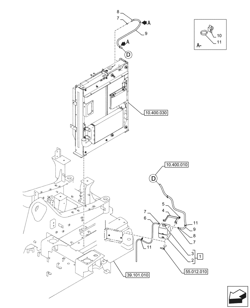 Схема запчастей Case CX245D SR LC - (10.400.020) - RADIATOR (10) - ENGINE