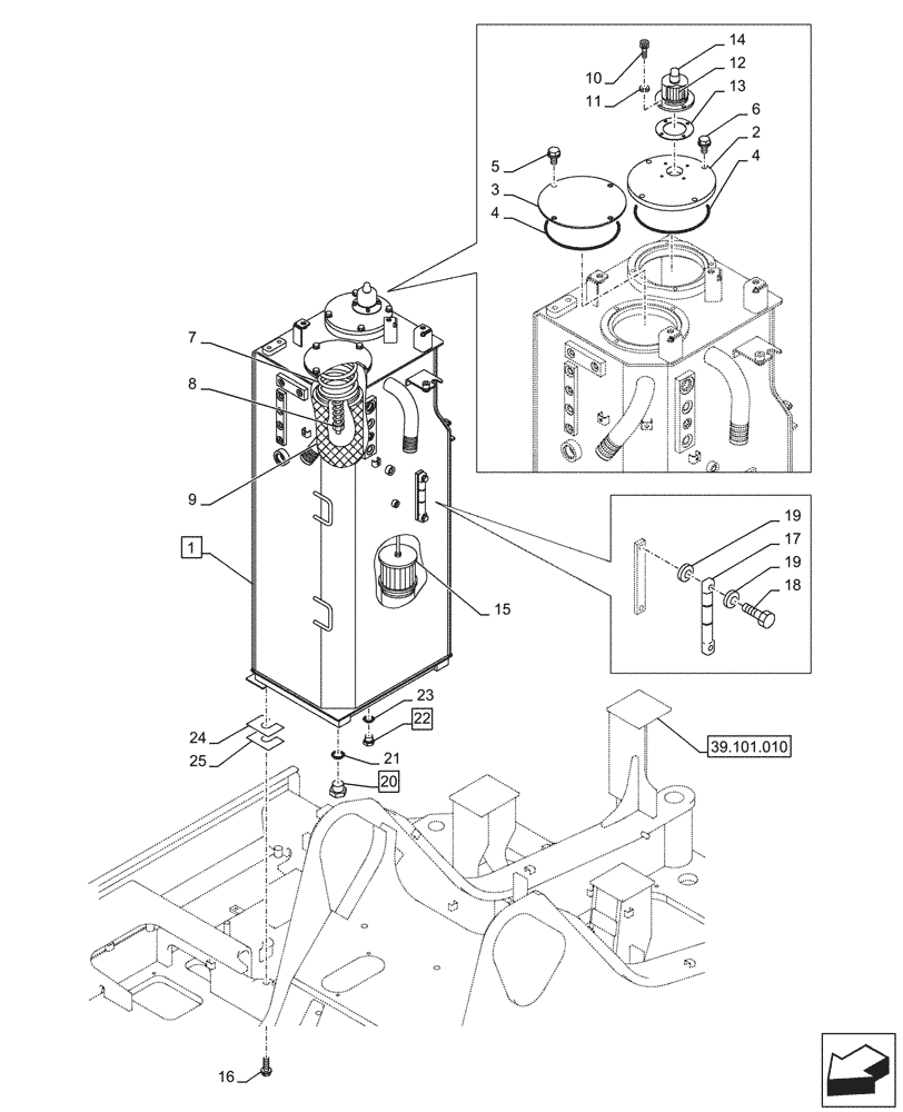 Схема запчастей Case CX245D - (35.300.010) - HYDRAULIC OIL (35) - HYDRAULIC SYSTEMS