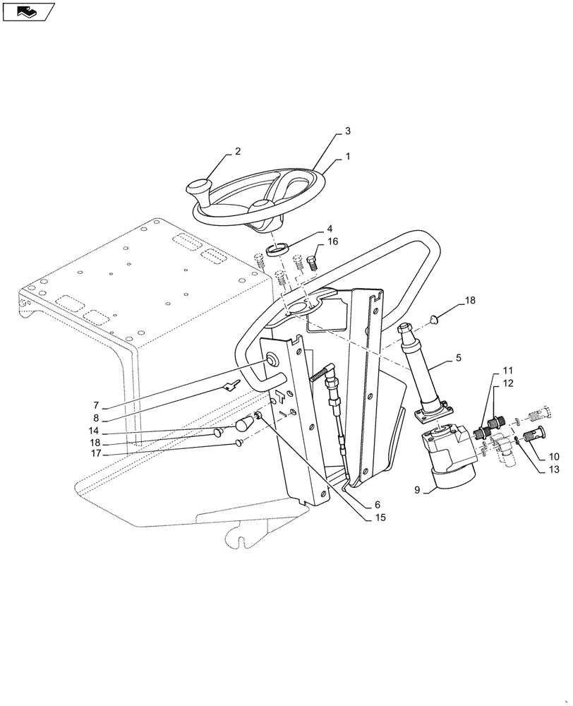 Схема запчастей Case DV23 - (41.101.AB[01]) - STEERING WHEEL, AND IGNITION SWITCH - BSN NFNTT0187 (41) - STEERING