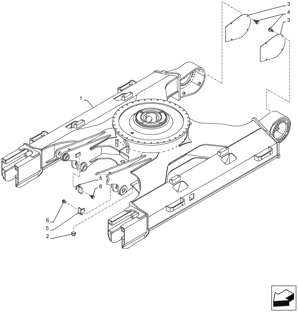 Схема запчастей Case CX245D - (48.130.010) - FRAME, LOWER (48) - TRACKS & TRACK SUSPENSION