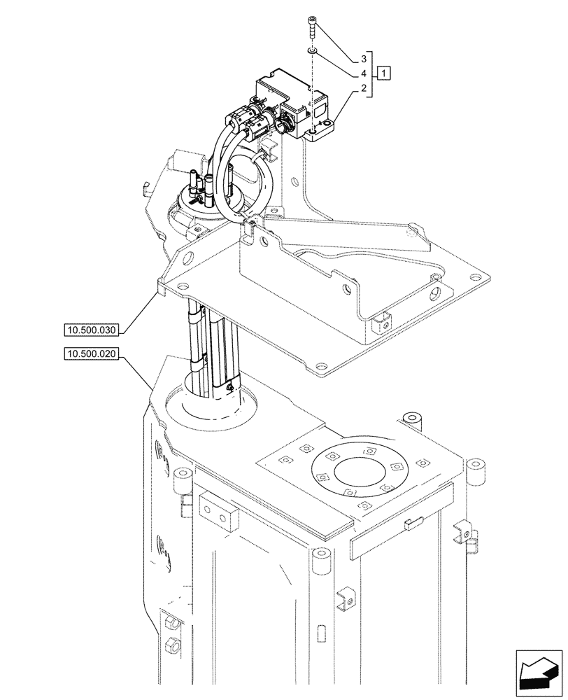 Схема запчастей Case CX245D - (55.988.010) - DEF/ADBLUE™ TANK, LEVEL, SENSOR (55) - ELECTRICAL SYSTEMS