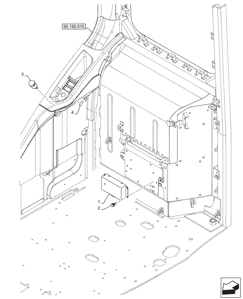 Схема запчастей Case CX245D - (55.510.010) - CONVERTER (55) - ELECTRICAL SYSTEMS