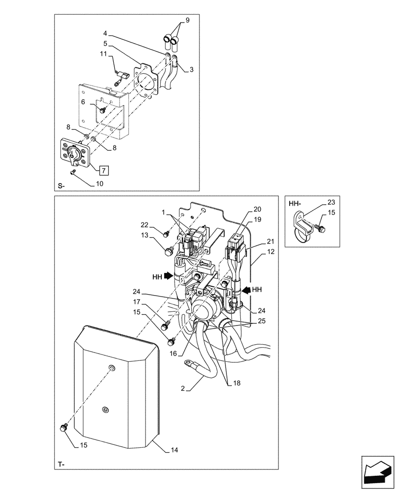 Схема запчастей Case CX245D - (55.100.060) - MAIN, WIRE HARNESS (55) - ELECTRICAL SYSTEMS