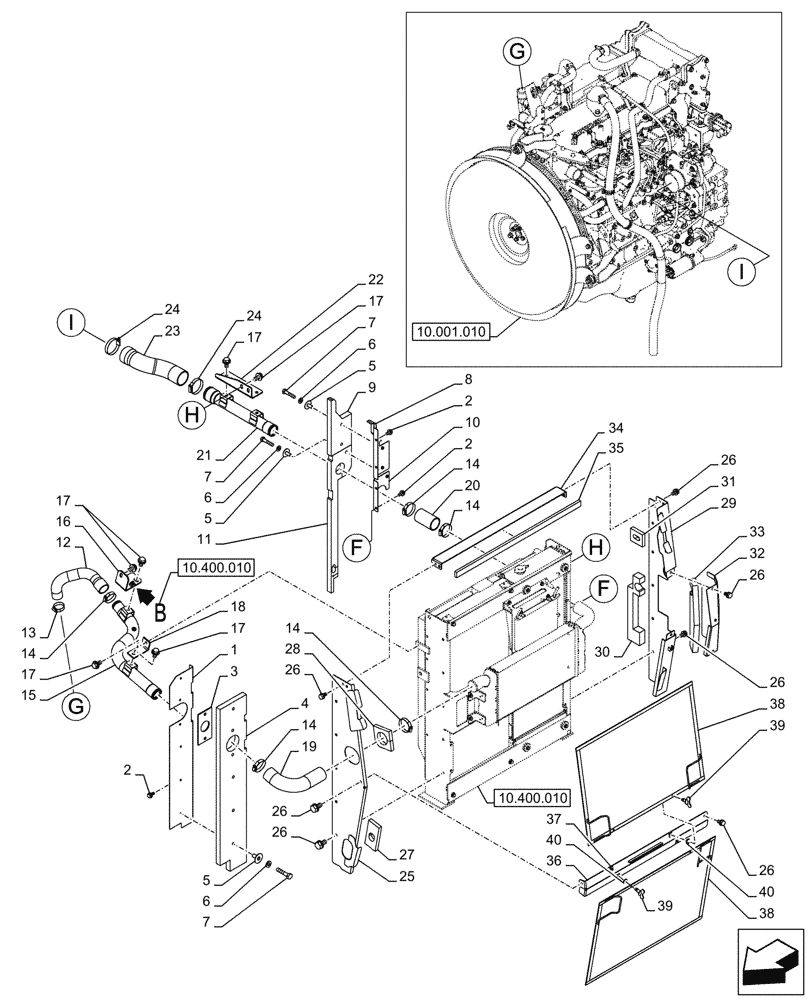 Схема запчастей Case CX290D LC SL - (10.310.010) - AFTERCOOLER LINE (10) - ENGINE