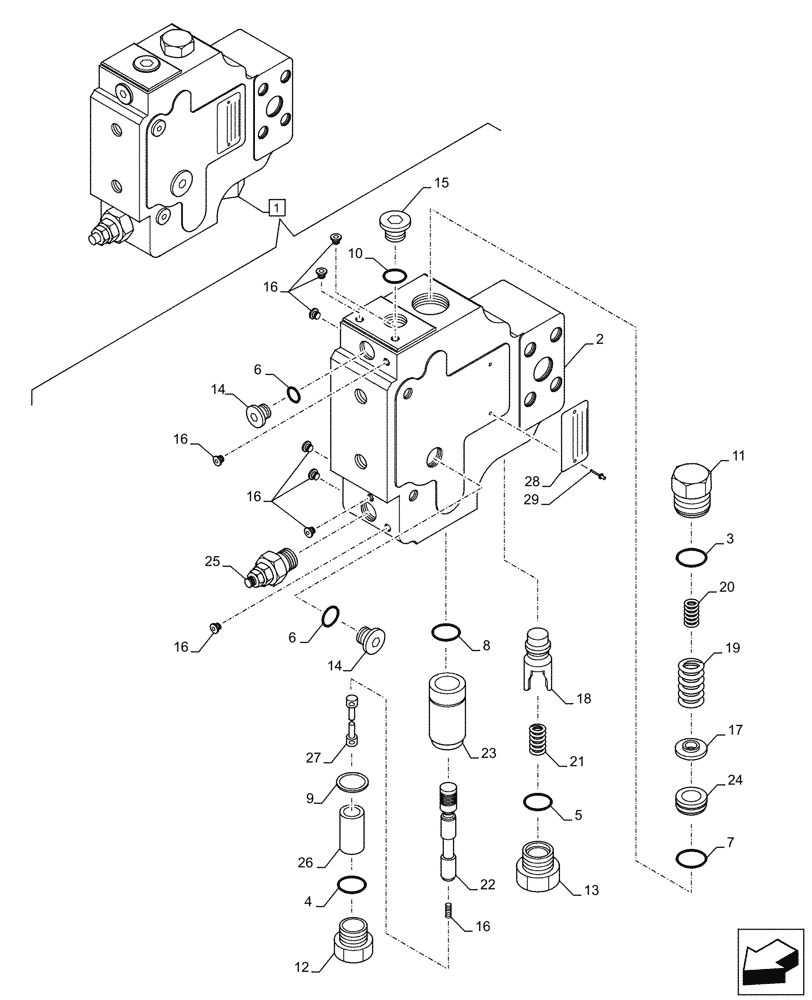 Схема запчастей Case CX290D LC SL - (35.737.080) - VAR - 481064 - ARM, CYLINDER, SAFETY VALVE (35) - HYDRAULIC SYSTEMS