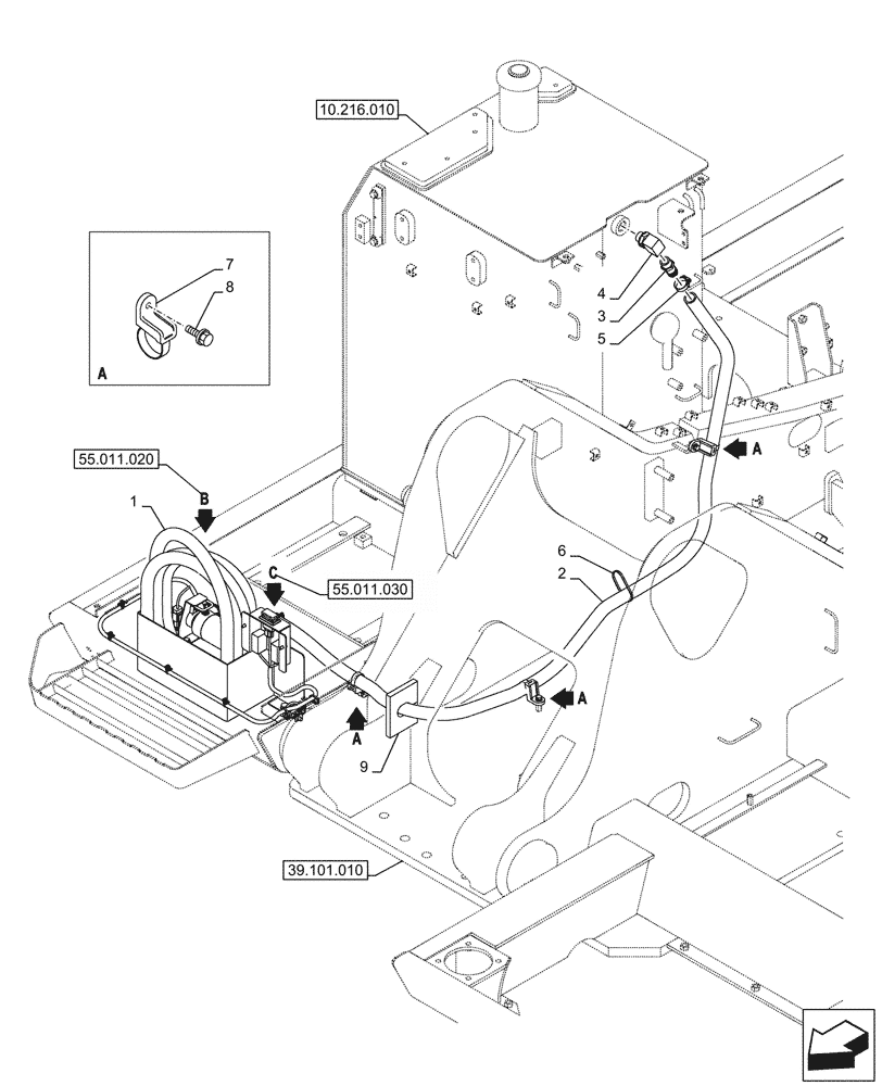 Схема запчастей Case CX290D LC SL - (10.210.010) - VAR - 481257 - FUEL TRANSFER PUMP, SUPPLY LINE (10) - ENGINE